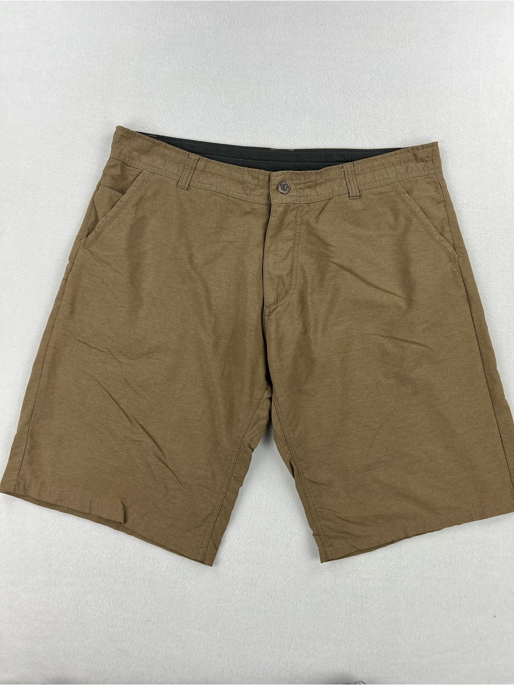 Kuhl Mens Shift Amphibia Shorts Tan Outdoor Hiking Lightweight 12” Inseam Sz 40